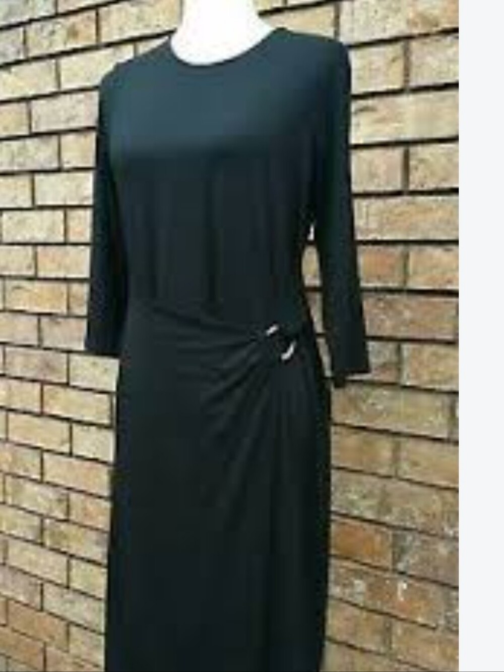 NWT J. Jill Wearever Draped Front Wrap Midi Dress. Size M Tall